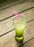 Kiwi Italian Soda Stock Photo