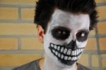 Portrait Of A Creepy Skeleton Guy (carnival Face Painting) Stock Photo