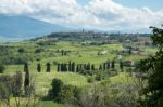 Pienza, Tuscany/italy - May 17 : View Of Pienza In Tuscany On Ma Stock Photo