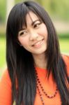 Asian Woman Smiling Stock Photo