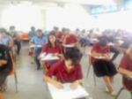 Blur School Or University Students Writing Answer Stock Photo