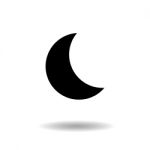 Moon Icon  Illustration Eps10 On White Background Stock Photo