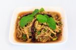 Thai Style Spicy Bamboo Shoot Salad Stock Photo