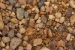 Textured Background Of Stones And River Sand Stock Photo