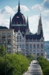 Hungarian Parliament Building In Budapest Stock Photo