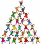 Tower Of Kids Stock Photo