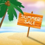 Summer Sale Retail Offer Beach Discount Promotion Stock Photo