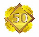 Number 50 In Diamond Stock Photo