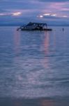 Sunk Shipwrecks At Tangalooma Island In Moreton Bay Stock Photo