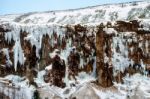 Frozen Waterfall Near Vik Iceland Stock Photo