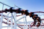 Roller Coaster Fun At Amusement Park Stock Photo