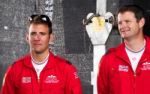 Red Arrows Pilots Entertaining The Crowds At Biggin Hill Stock Photo