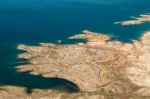 Aerial View Of Lake Mead Stock Photo