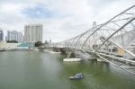 Landscape Of Helix Bridge Stock Photo