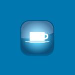 Coffee Button Icon Flat   Illustration  Stock Photo