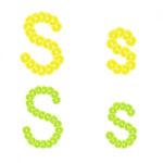 Letters Stacked Slices Of Lemon And Lime To Create Inscriptions Stock Photo