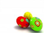 Three Easter Eggs Stock Photo