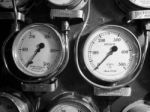 Pressure Valves On Hms Belfast Stock Photo