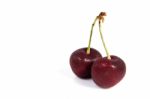 Two Cherries Stock Photo