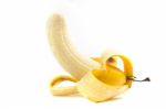 Peeled Banana Stock Photo