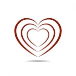 Heart Love Flat Design Icon  Illustration Stock Photo