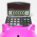 �alculator Shows Uk Interest On Finance Stock Photo