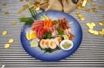 Assorted Japanese Sashimi Stock Photo