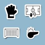 Soccer Icon Set Stock Photo