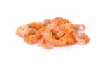 Dried Shrimp Isolated On A White Background Stock Photo