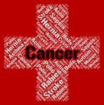 Cancer Word Represents Malignant Growth And Attack Stock Photo