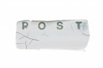 Post Label Isolated Stock Photo