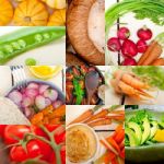 Hearthy Vegetables Collage Composition Stock Photo