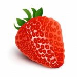 Strawberry Isolated On White Background- Illustration Stock Photo