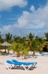 Beach In Antigua Stock Photo