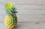 
Pineapple Colorful Collection From The Floor Unappetizing Stock Photo