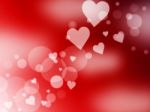 Hearts Background Represents Light Burst And Abstract Stock Photo