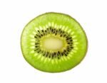 Slice Kiwi Fruit Isolated On A White Background Stock Photo