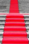 Red Carpet Stairway Stock Photo