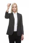 Businesswoman With Marker Stock Photo