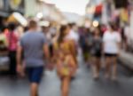 Blurred People In The Street Stock Photo