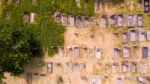 Aerial Graveyard Stock Photo