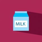 Box Milk Flat Icon   Illustration  Stock Photo