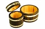 Wood Bucket Stock Photo