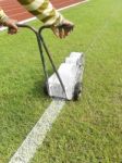 Sport Field Marking Paint Stock Photo