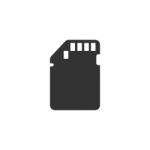 Memory Card Symbol Icon  Illustration On White Backg Stock Photo