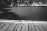 Freycinet Pier By Coles Bay In Tasmania Stock Photo