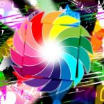 Background Spiral Indicates Whirl Spectrum And Colour Stock Photo