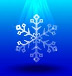 Snowflakes Crystal Under Light Stock Photo