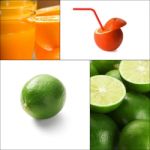 Citrus Fruits Collage Stock Photo