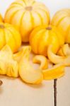 Fresh Yellow Pumpkin Stock Photo